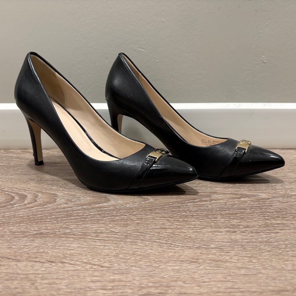 Cole Haan Black Leather Heels, Size 9